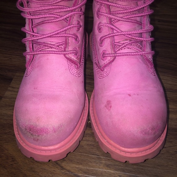 TIMBERLANDS All Pink Kids size 11C - Picture 5 of 7